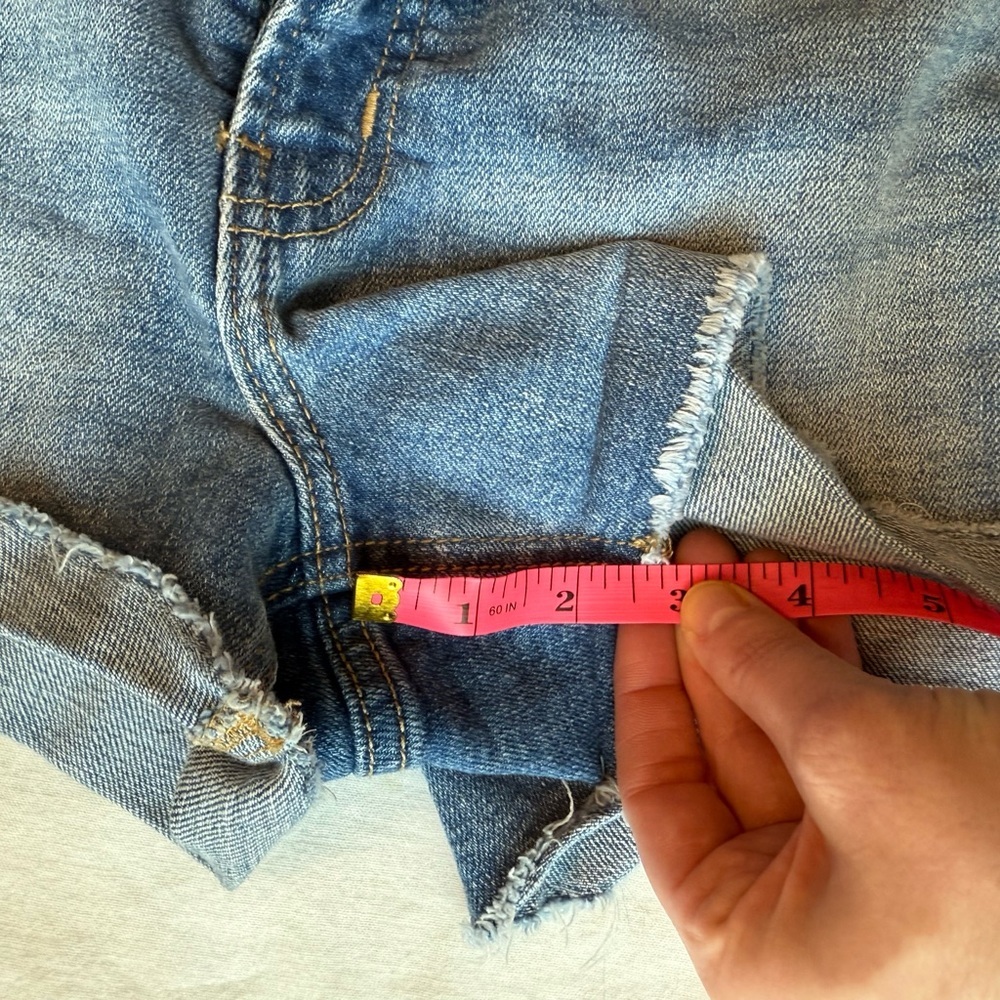 High Rise OG Straight Denim Shorts with Cuffed Hem | Old Navy | Size 8 - Picture 5 of 6